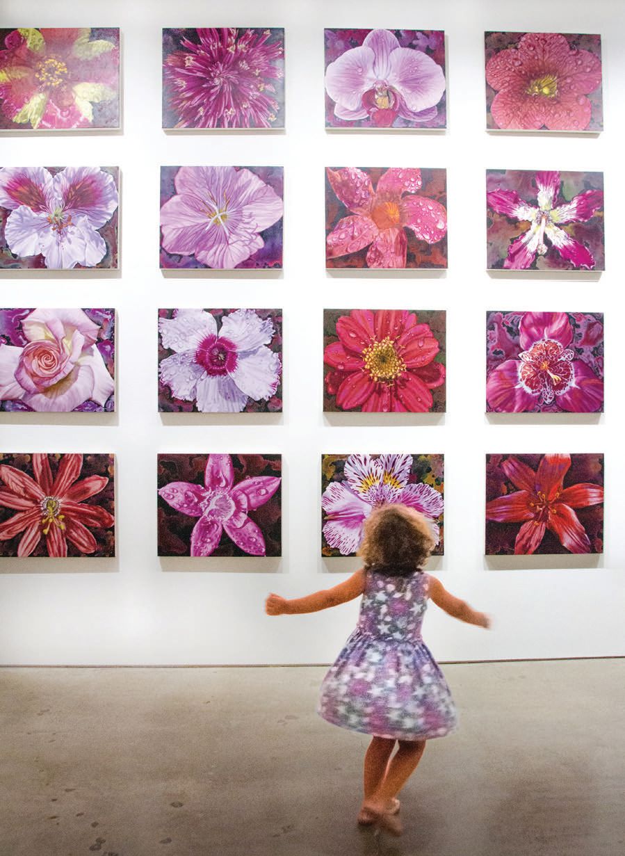The Gail Roberts: Color Field exhibit at Oceanside Museum of Art opening July 30 showcases over 130 oil paintings of flowers. PHOTO; BY LILE KVANTALIANI