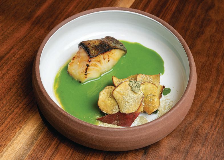 Miso grilled fish from chef William Eick’s 10-course tasting menu at Matsu. PHOTO; BY LEO CABAL