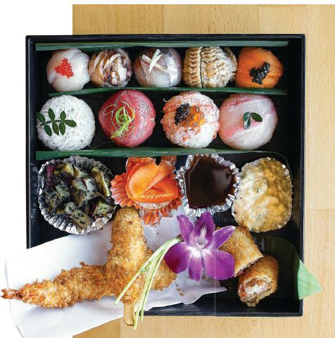 Stunning bento boxes of sushi await at the new Matsuoka Pure Sushi. SUSHI PHOTO COURTESY OF FORMULA MARKETING