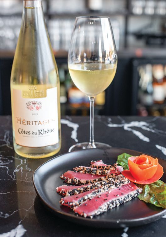 Enjoy the seared sesame-crusted ahi tuna at Lemon Grove’s new Zest Wine Bistro. PHOTO: COURTESY OF ZEST WINE BISTRO