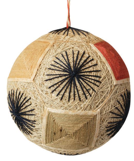 Higomari, an ornamental ball from the Humble Spirit/ Priceless Art exhibit PHOTO COURTESY OF MINGEI INTERNATIONAL MUSEUM