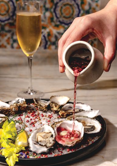 Oysters on the half shell from the Mediterranean Room at La Valencia Hotel PHOTO: BY JAMES TRAN