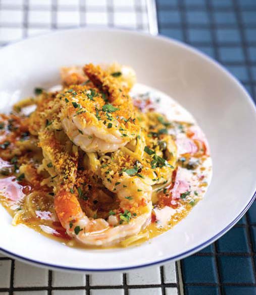 Summer favorites at Herb & Sea include shrimp linguini PHOTO: BY KIMBERLY MOTOS