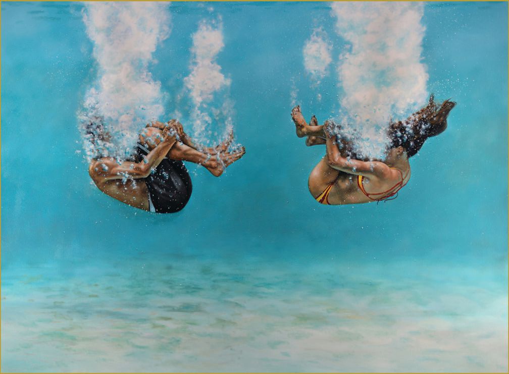 The Baja Bash will auction off artwork such as Eric Zener’s “Plunging Through It All” (2018, oil on canvas) PHOTO COURTESY OF BRANDS