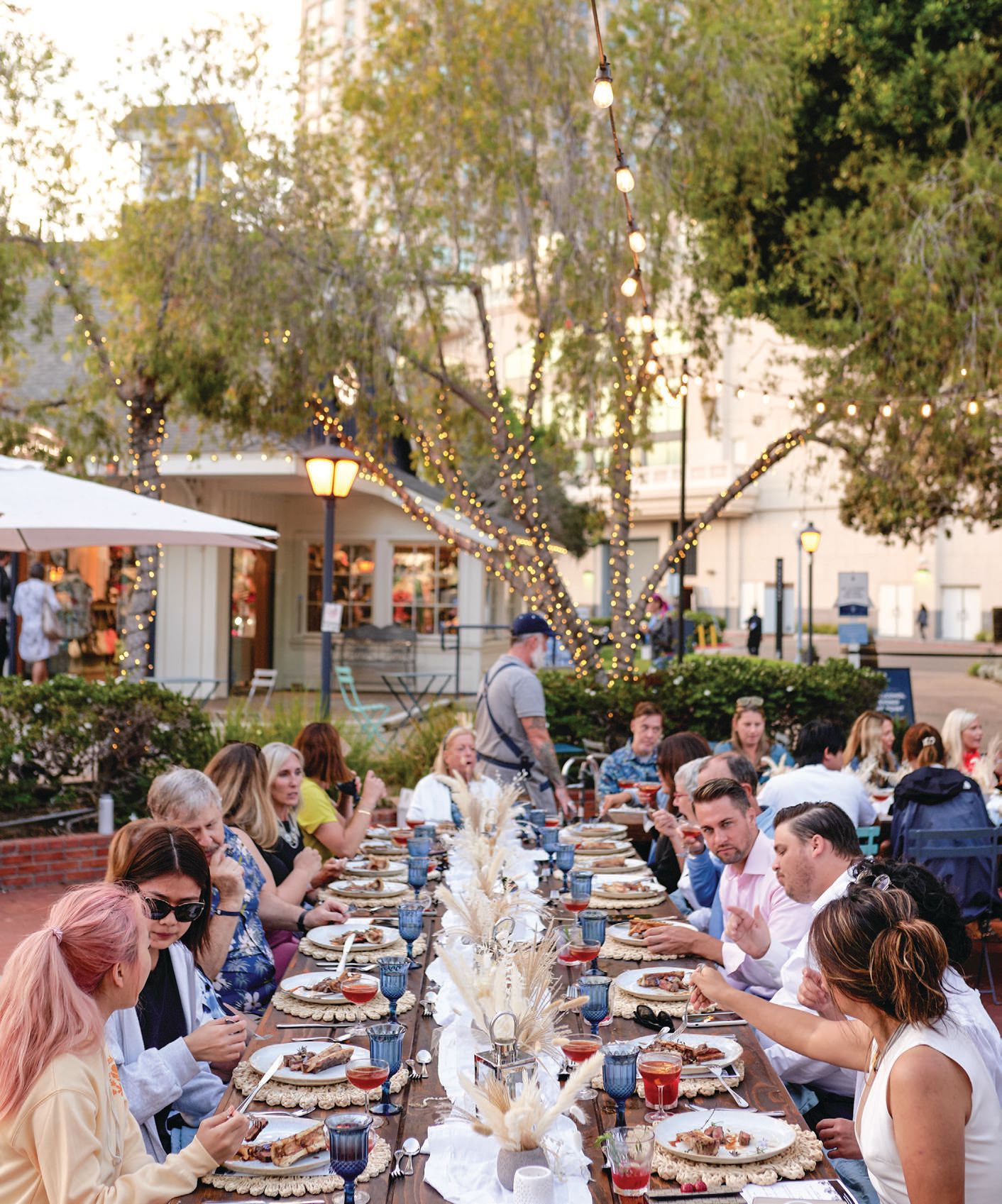Guests at The Blank Table’s July dinner at Seaport Village enjoyed Icon Ranch Australian striploin wagyu. PHOTO BY HANNAH BERNABE