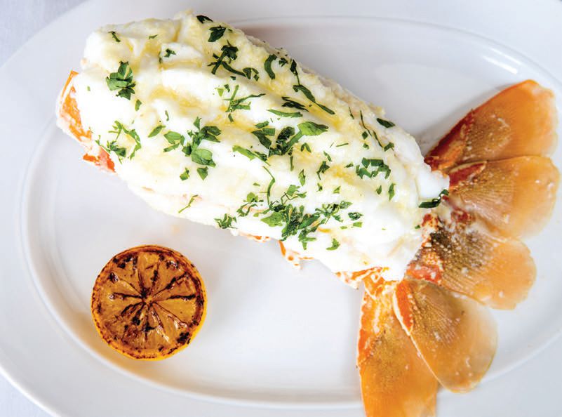 South African lobster tail at the La Jolla location of Truluck’s Ocean’s Finest Seafood & Crab PHOTO; COURTESY OFTRULUCK’S OCEAN’S FINEST SEAFOOD & CRAB