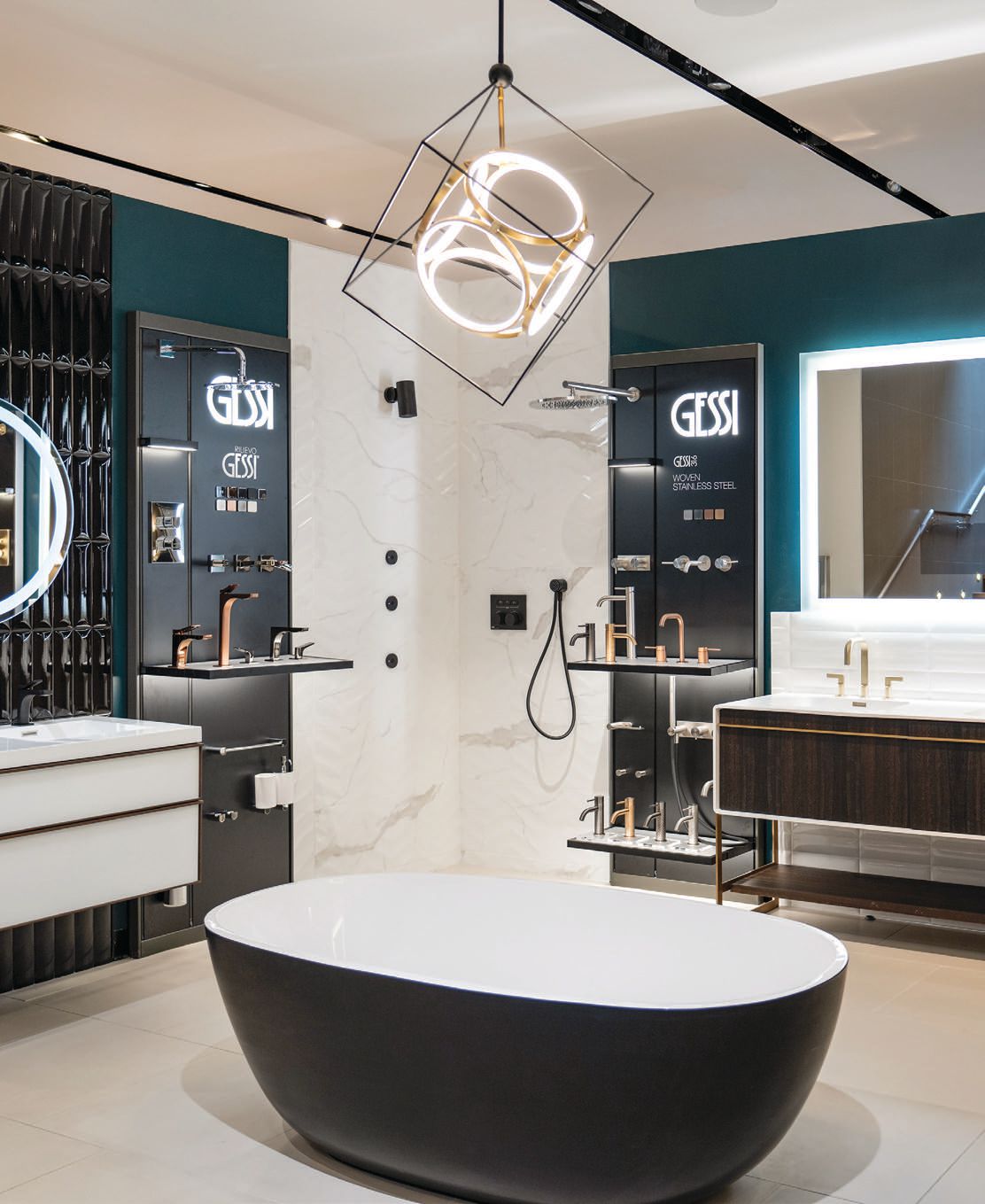 The Gessi display at Pirch. PHOTO: COURTESY OF PIRCH